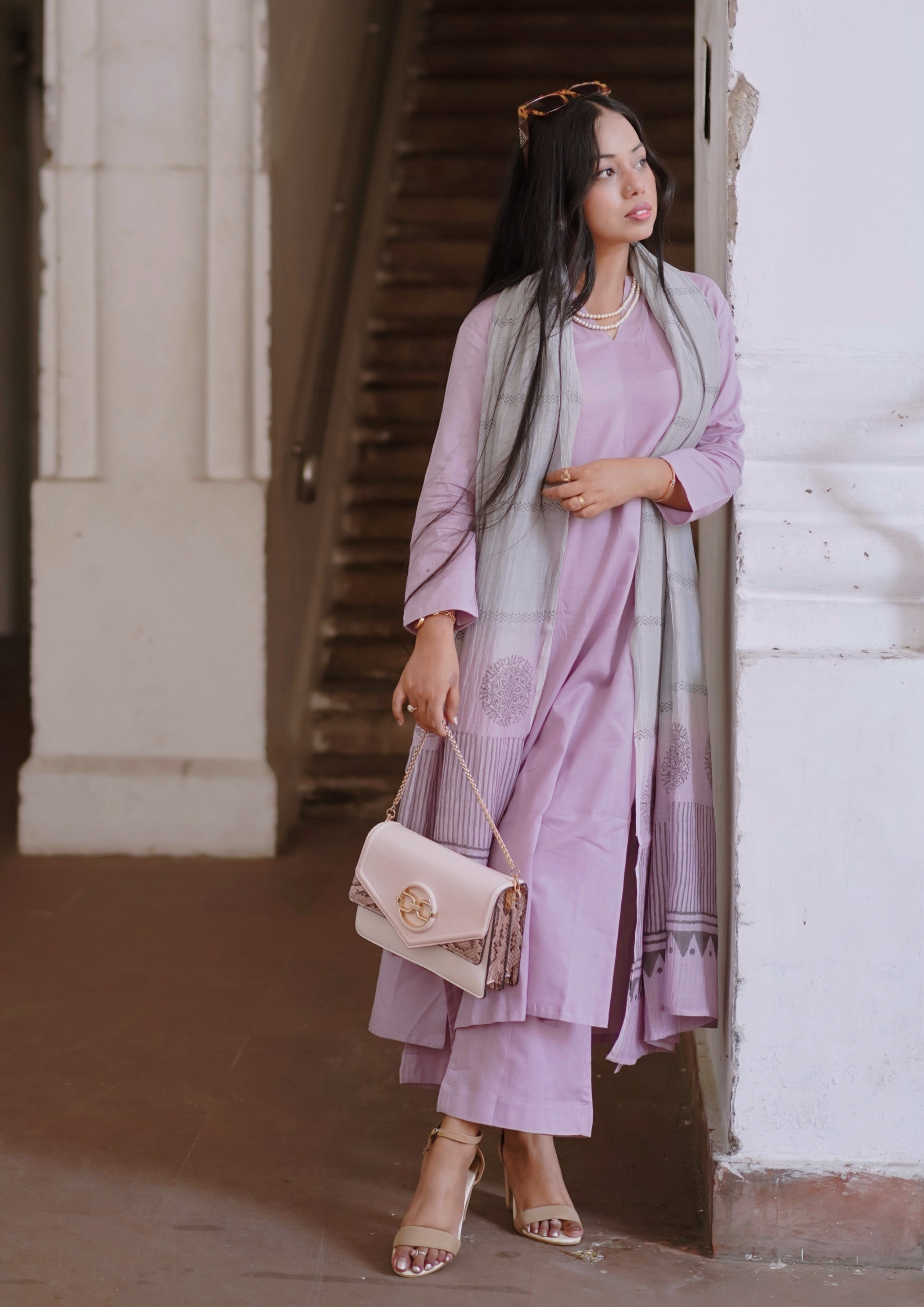 Lilac Dream Pure Cotton Suit Set