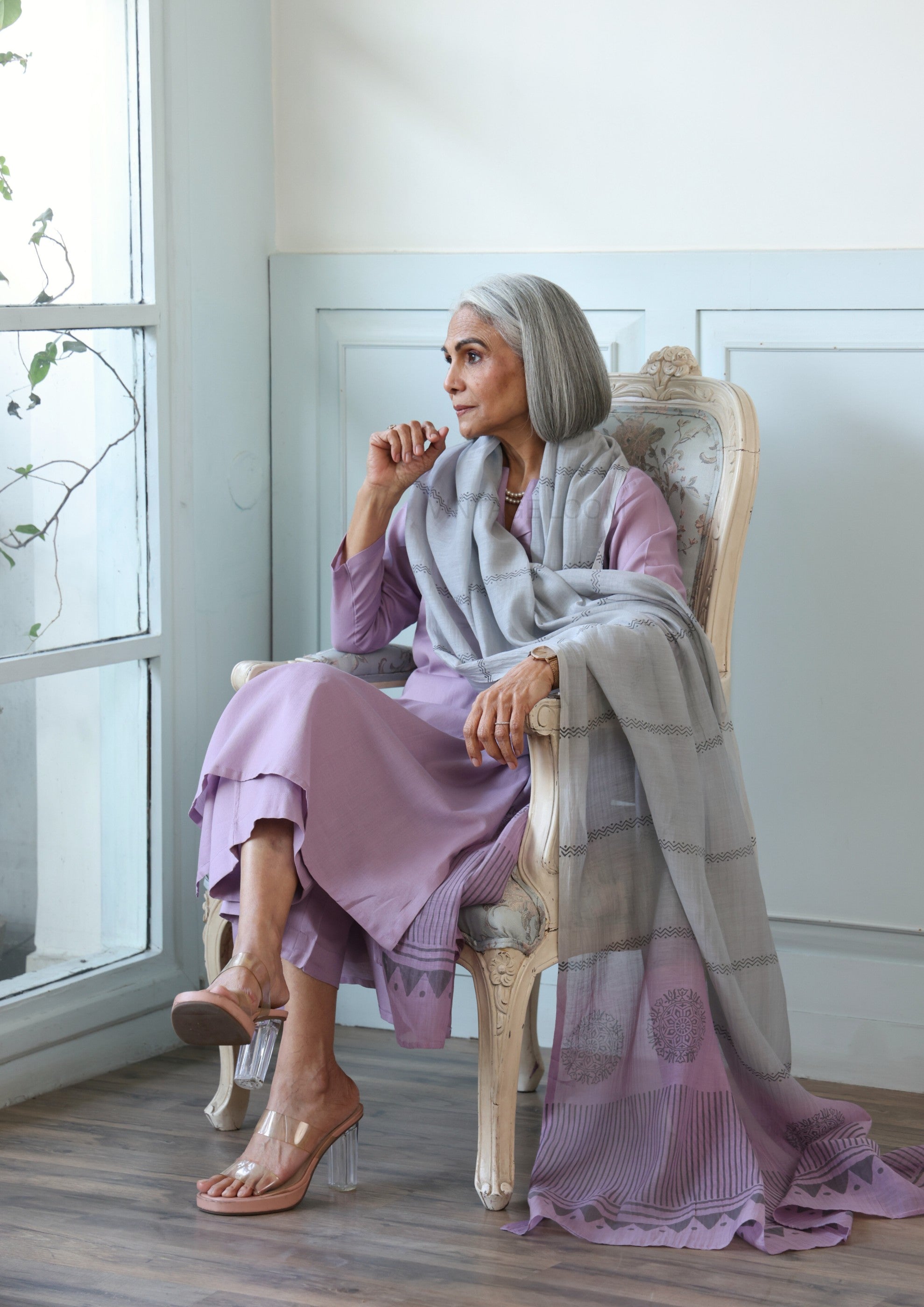 Lilac Dream Pure Cotton Suit Set