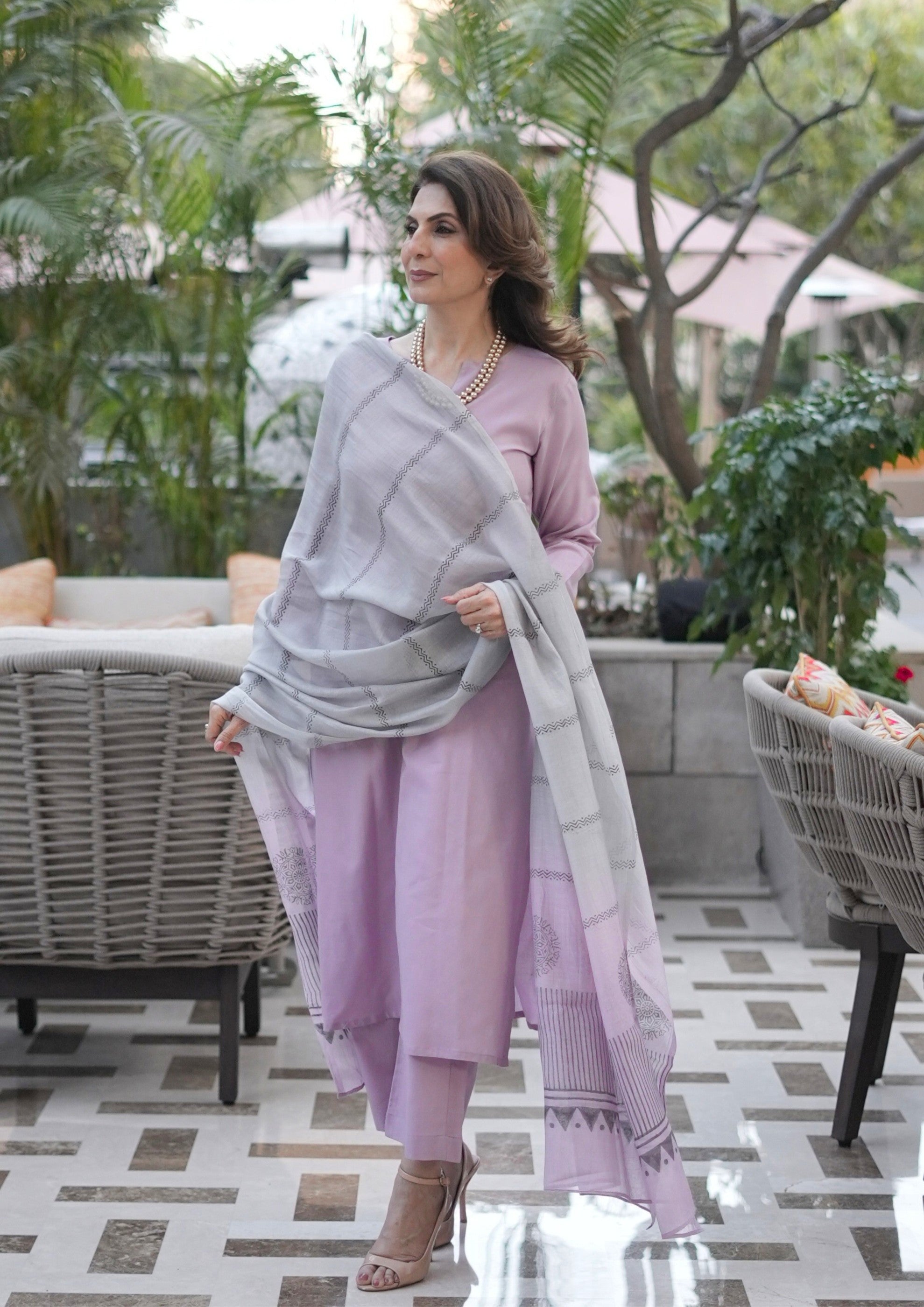 Lilac Dream Pure Cotton Suit Set