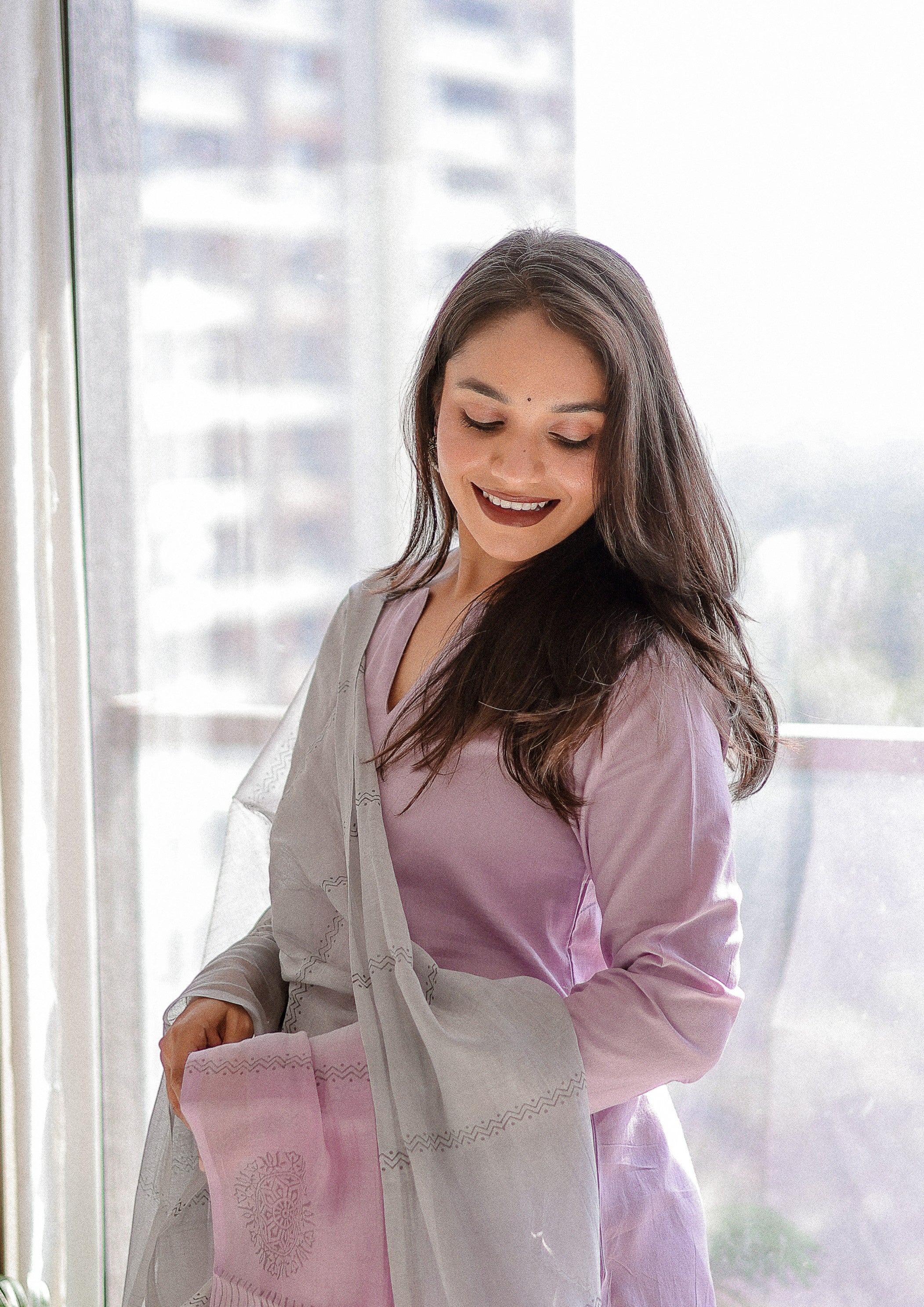 Lilac Dream Pure Cotton Suit Set