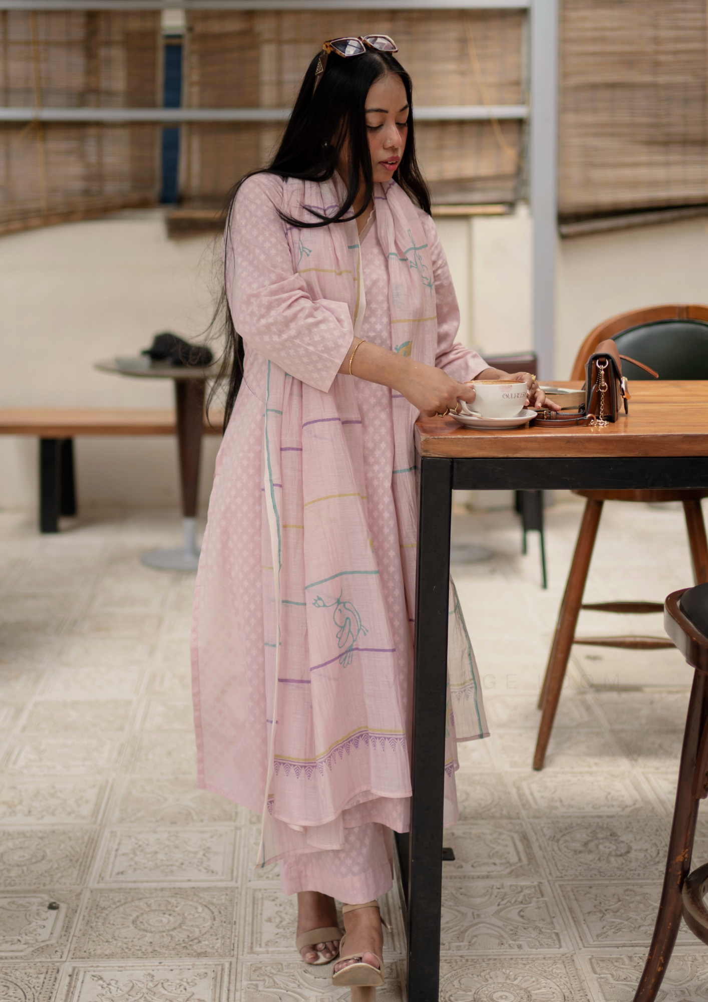 Millennial Pink Pure Cotton Suit Set