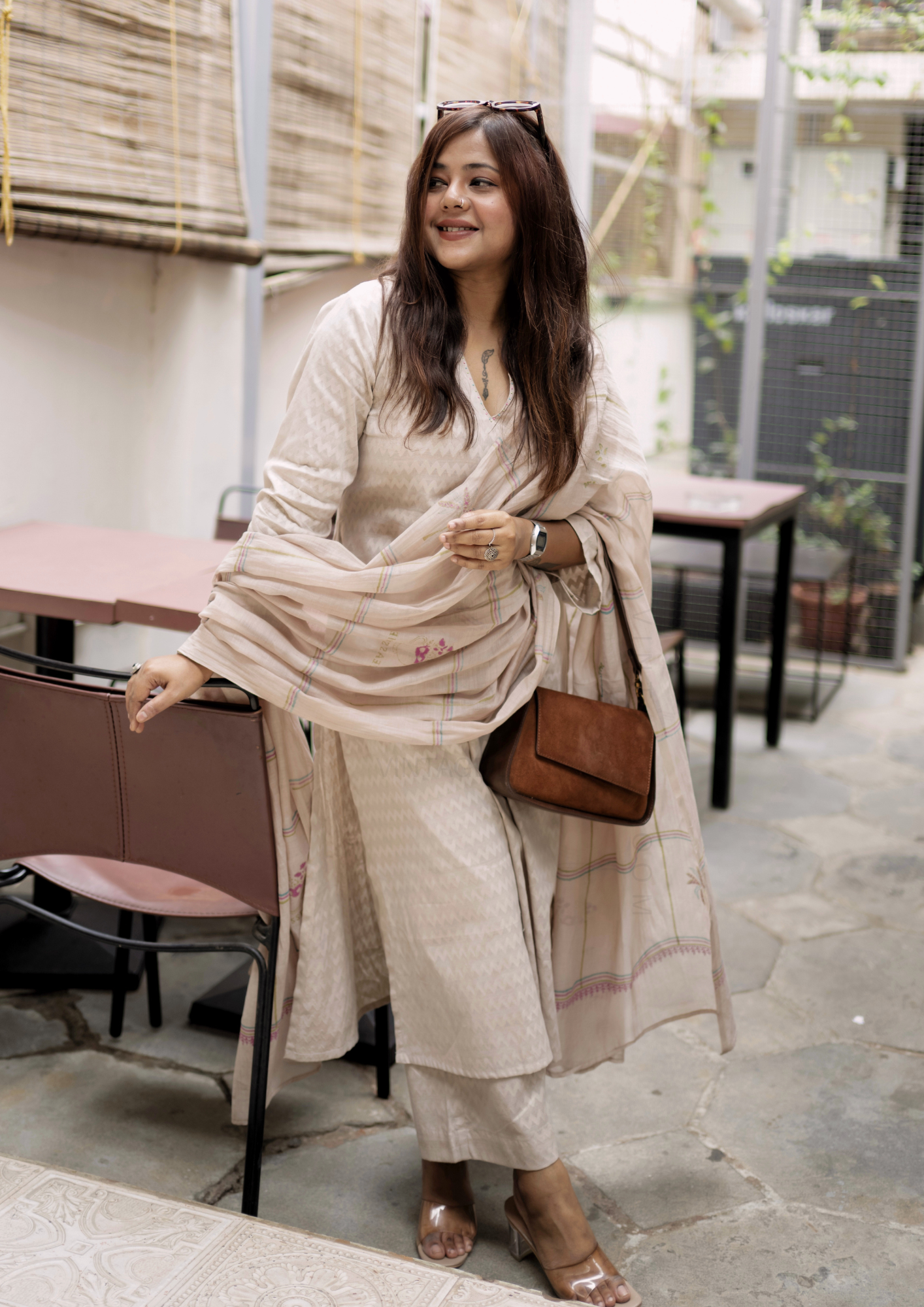 Sand Pure Cotton Suit Set