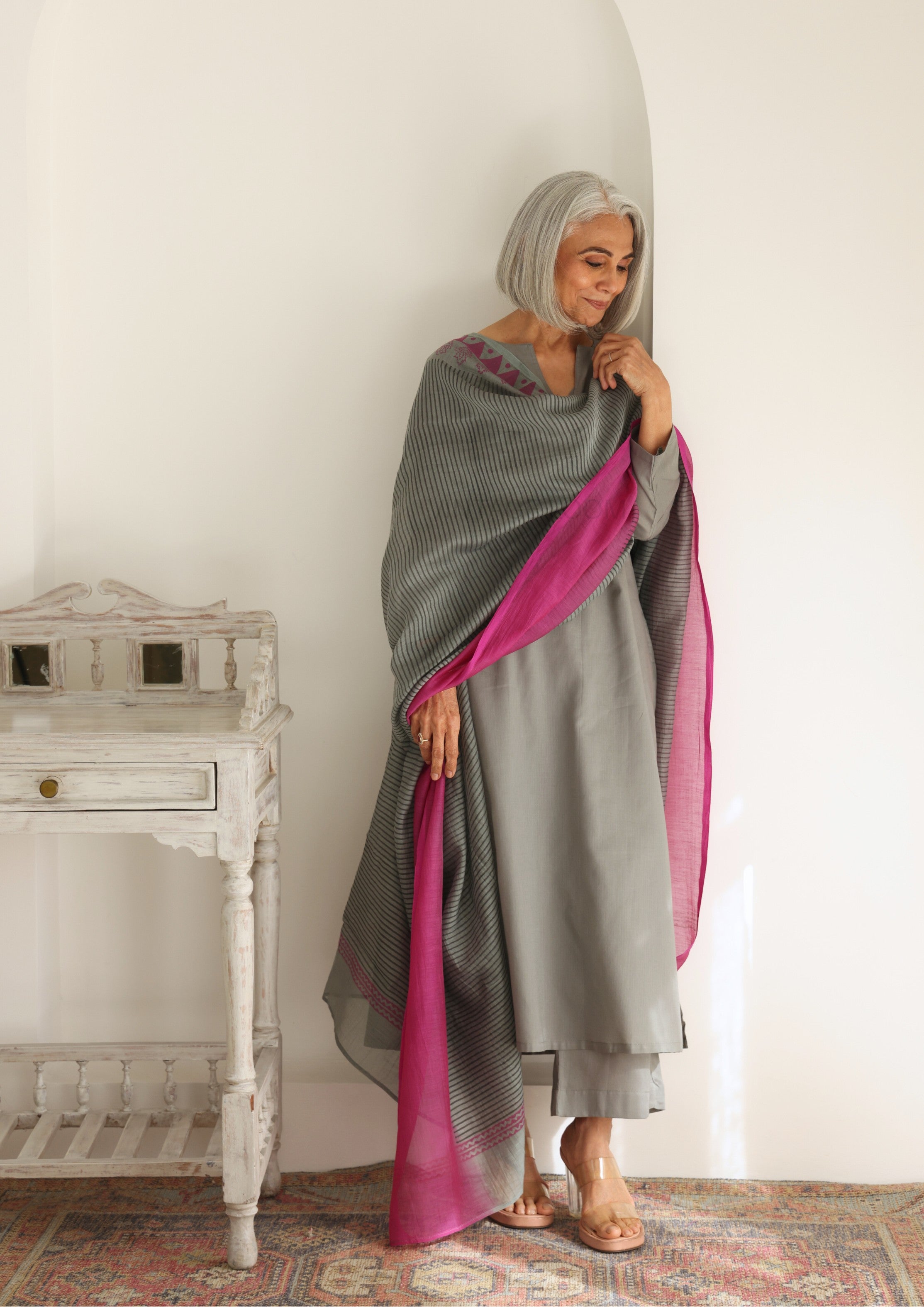 Space Grey Pure Cotton Suit Set