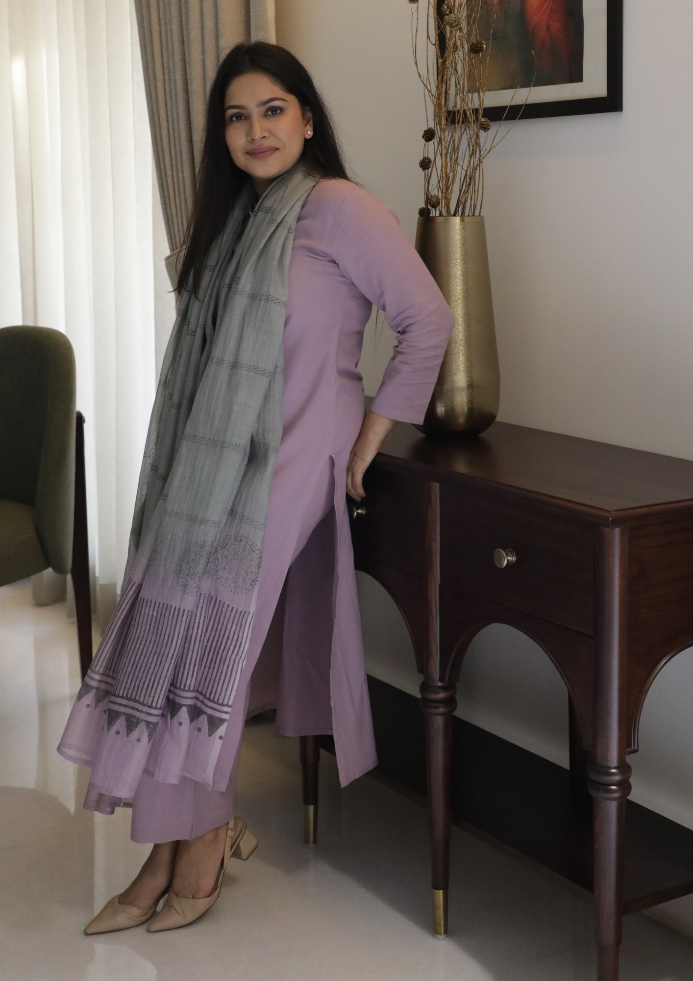 Lilac Dream Pure Cotton Suit Set