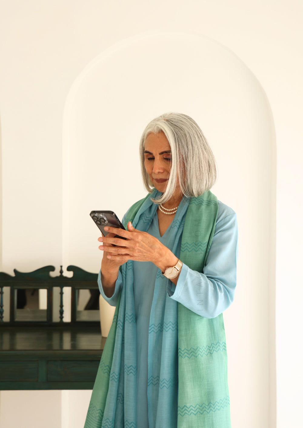 Turquoise noor jacket set