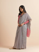 Load image into Gallery viewer, Smoke Grey Chanderi silk Saree
