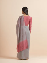 Load image into Gallery viewer, Smoke Grey Chanderi silk Saree
