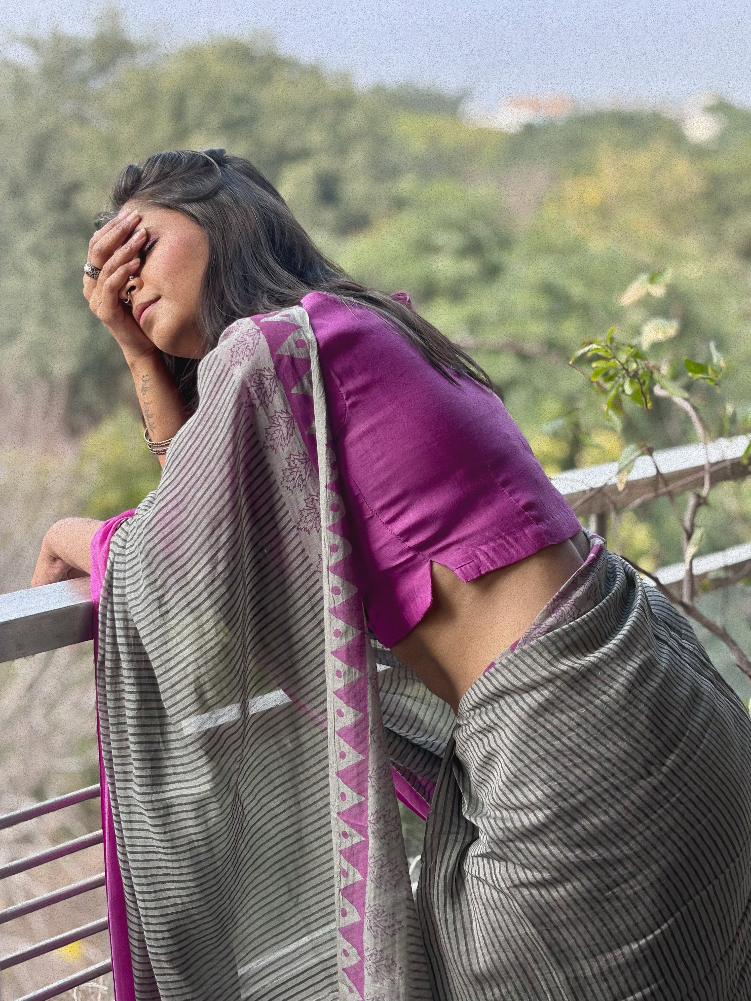 Space Grey Saree
