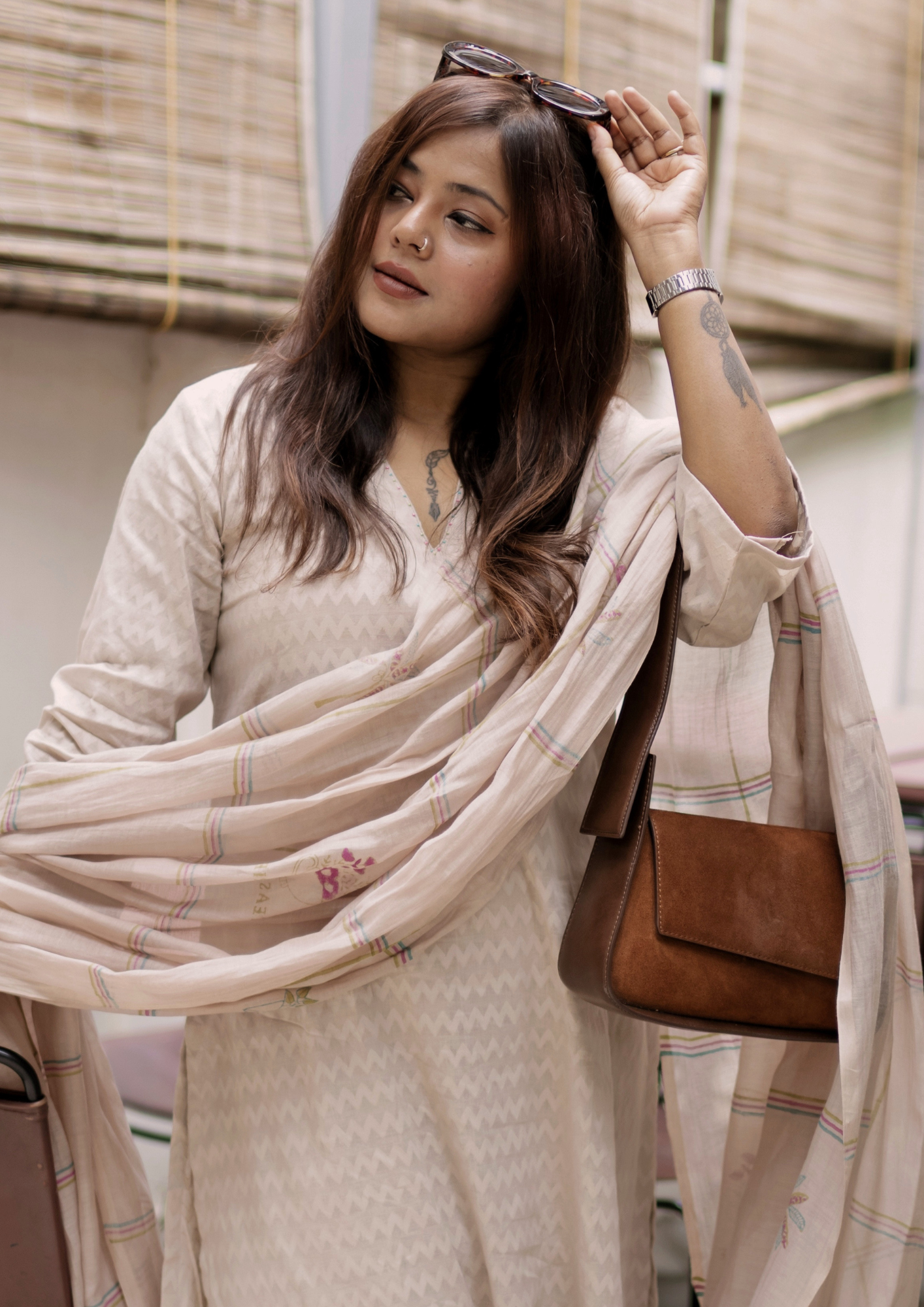Sand Pure Cotton Suit Set