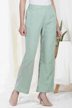 Load image into Gallery viewer, Set Of Two Mist Green Sweet Serenade Corduroy Long Coat With Corduroy Bootcut Pant