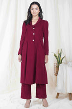 Load image into Gallery viewer, Wine red corduroy jacket