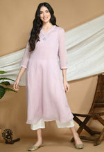 Load image into Gallery viewer, Old Rose Kota Doria Kurta.
