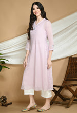Load image into Gallery viewer, Old Rose Kota Doria Kurta.

