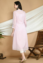 Load image into Gallery viewer, Old Rose Kota Doria Kurta.
