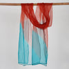 Rust Ombre Hand-Dyed Silk Tissue Scarf