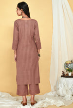 Load image into Gallery viewer, Khwabeeda Mocha Brown Suit Set
