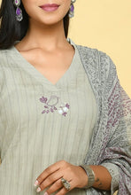 Load image into Gallery viewer, Chidiya Sand Grey Suit Set
