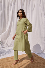 Load image into Gallery viewer, Lime Gathered Co-Ord Set
