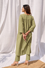 Load image into Gallery viewer, Lime Gathered Co-Ord Set
