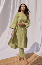 Load image into Gallery viewer, Lime Gathered Co-Ord Set
