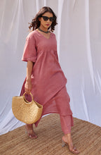 Load image into Gallery viewer, Salmon Pink  easy fit Kurta Set