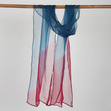 Load image into Gallery viewer, Wine Ombre Silk Scarf
