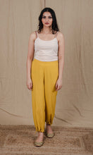 Load image into Gallery viewer, Yellow Embroidered Pull String Pant
