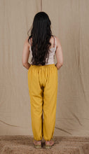 Load image into Gallery viewer, Yellow Embroidered Pull String Pant