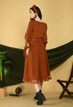 Load image into Gallery viewer, Rust Corduroy Dress