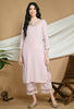 Old Rose Self Striped Cotton Kurta and Pants.