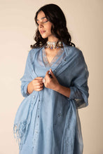 Load image into Gallery viewer, Aaina Ocean Blue Kota doria Suit Set
