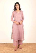 Load image into Gallery viewer, Noor Mauve Kota doria Suit Set
