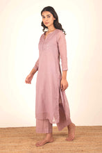 Load image into Gallery viewer, Noor Mauve Kota doria Suit Set
