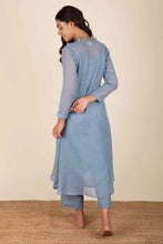 Load image into Gallery viewer, Aaina Ocean Blue Kota doria Suit Set
