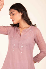 Load image into Gallery viewer, Noor Mauve Kota doria Suit Set
