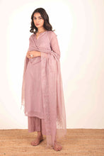 Load image into Gallery viewer, Noor Mauve Kota doria Suit Set
