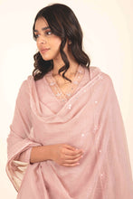 Load image into Gallery viewer, Aaina Dusty Pink Kota doria Suit Set
